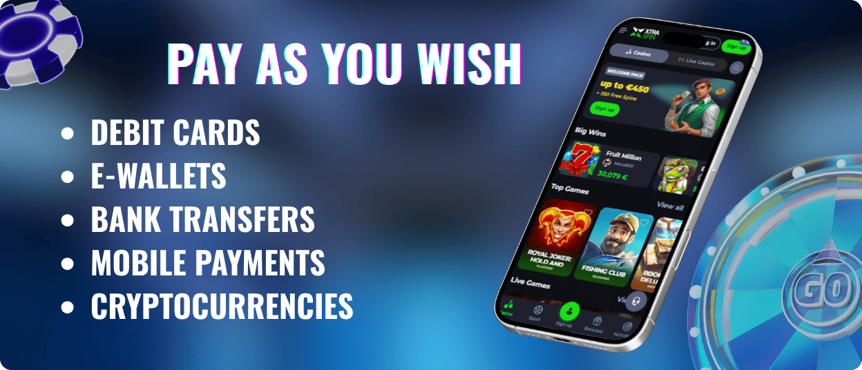xtra spin payment methods